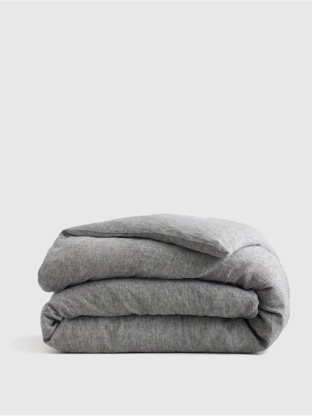 Quince European Linen Duvet Cover, King/Cal King, Charcoal Chambray